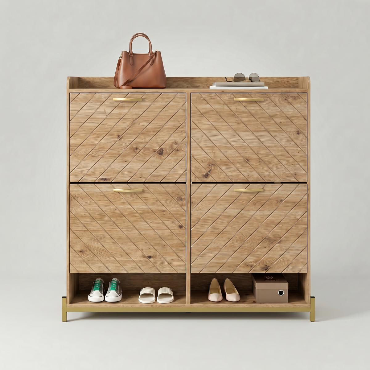 Meuble Rangement Chaussure Beige