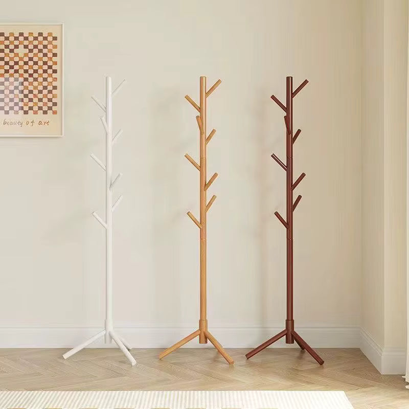 Porte Manteau sur Pied Arbre 12 Crochets Base Croisée blanc