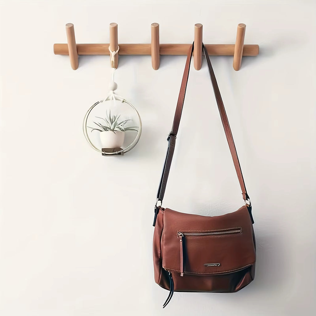 Porte Manteau Mural Rondin bois