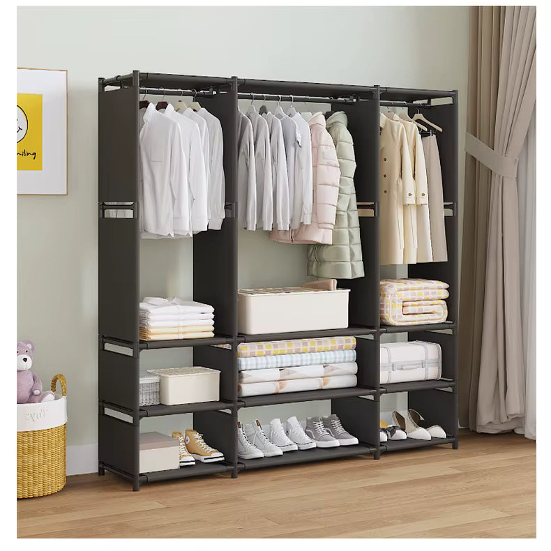 Porte Manteau Meuble Chaussure Triple Etagere Fermé noir