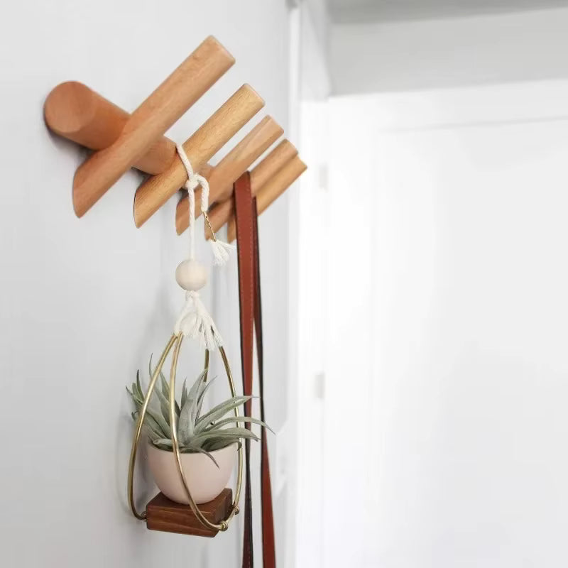 Porte Manteau Mural Rondin bois
