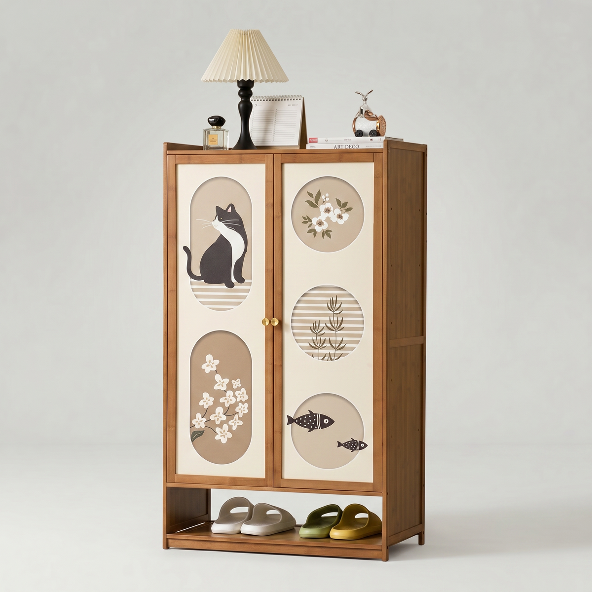 Meuble Rangement Chaussure Bambou