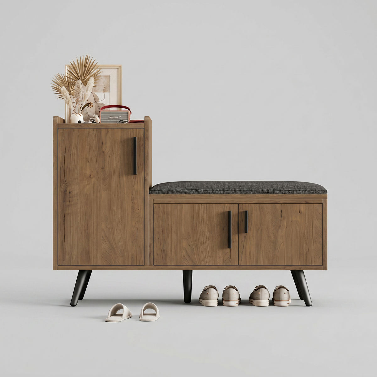 Banc de Rangement Chaussures 3 Compartiments