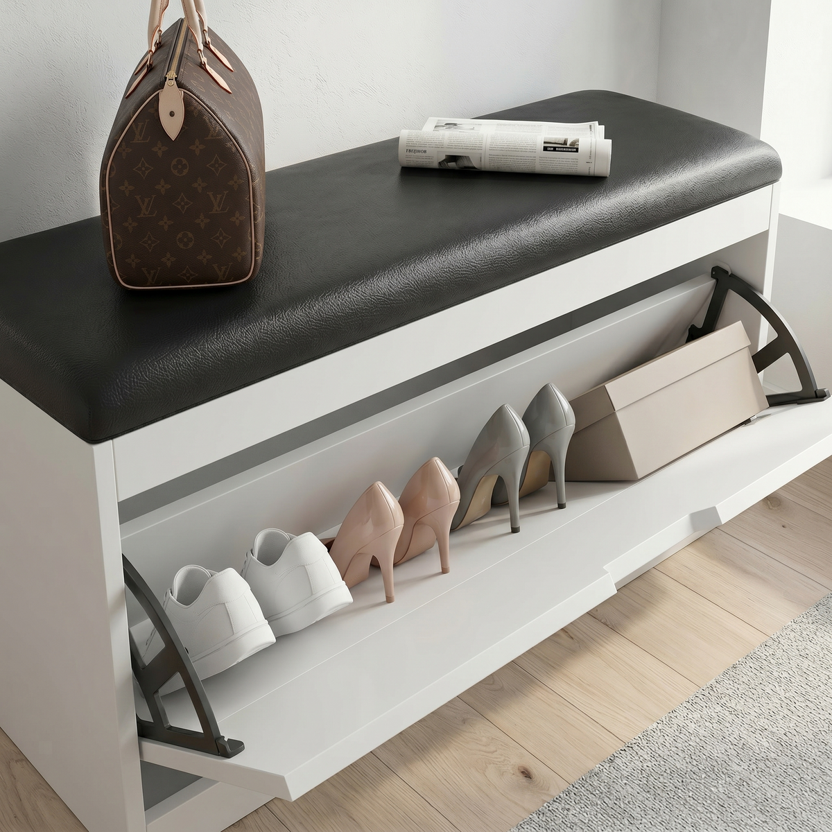 Meuble Chaussure Banc Tiroir Bascule