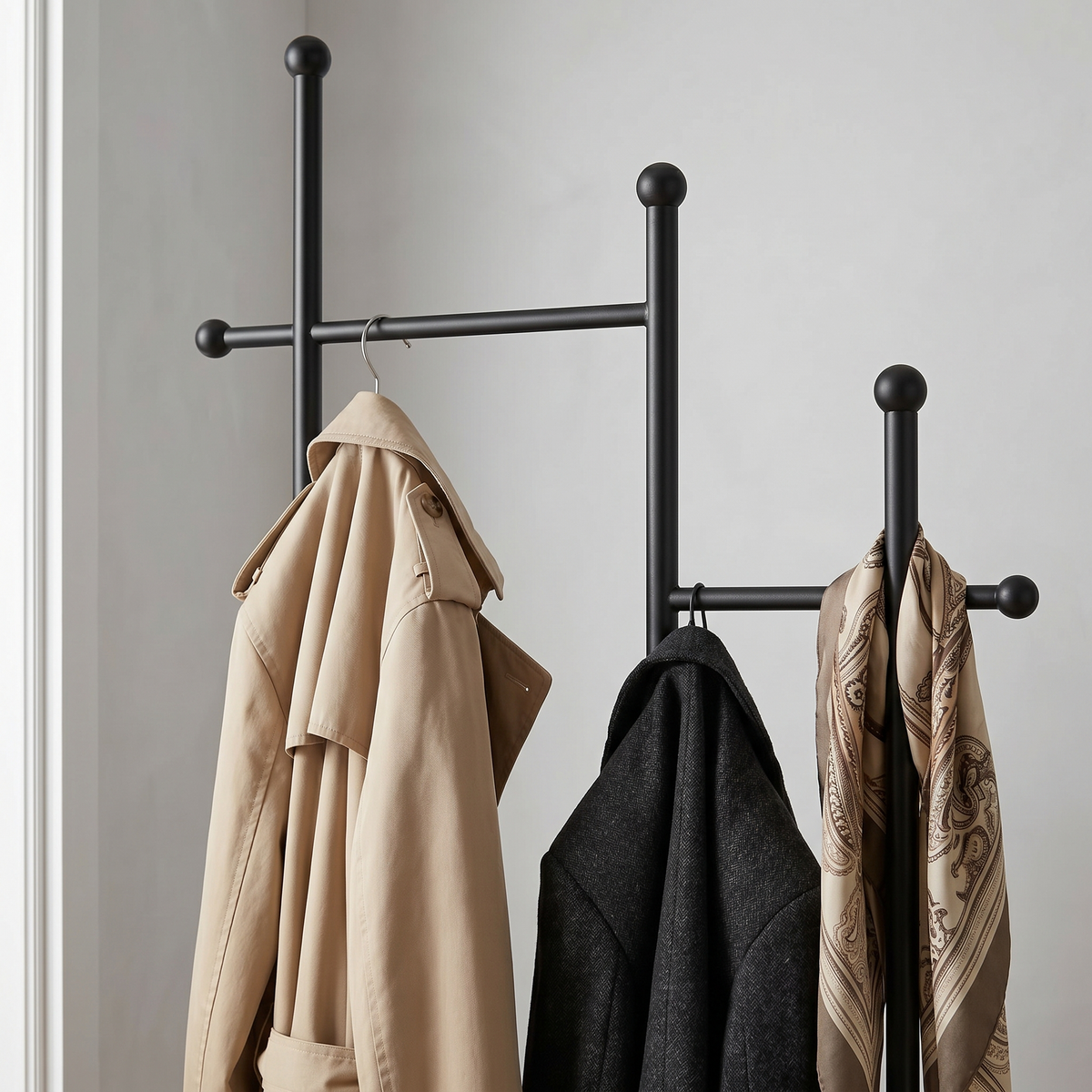 Porte Manteau sur Pied design noir