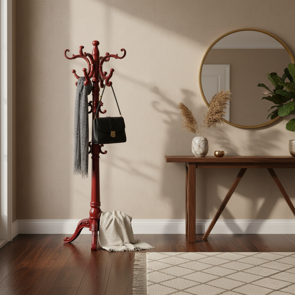 Porte Manteau Perroquet Rouge