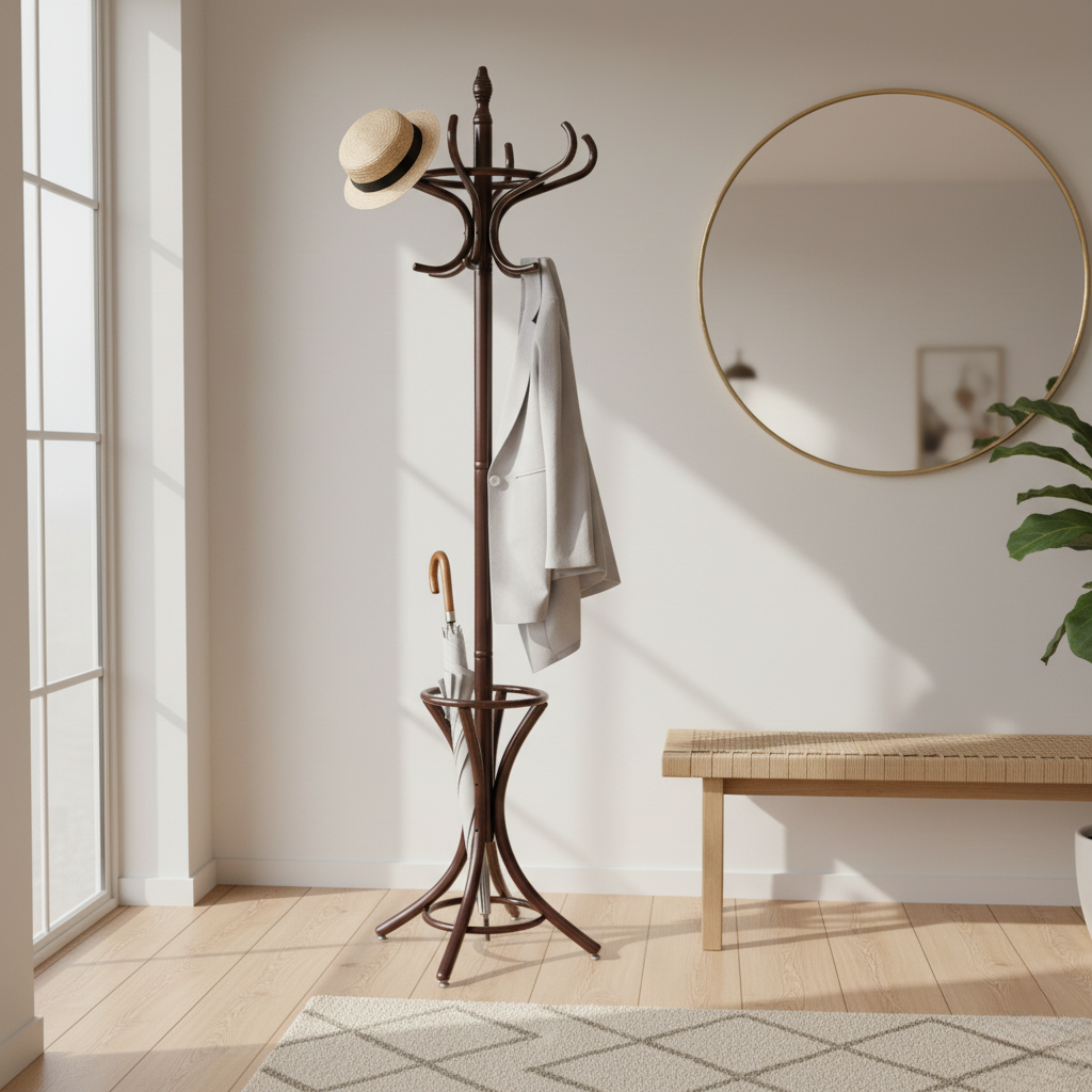 Porte Manteau Perroquet brun foncé