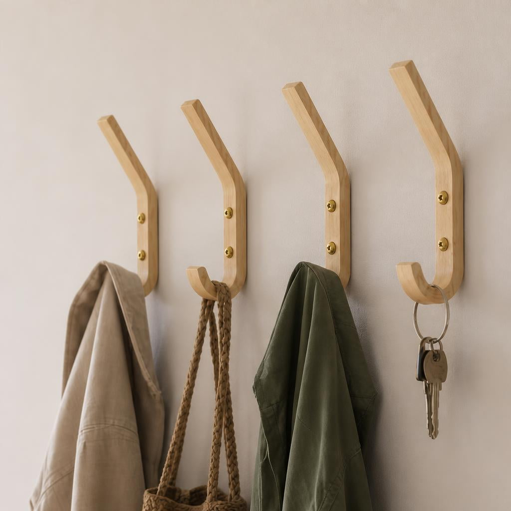 Porte Manteau Patère en Bois