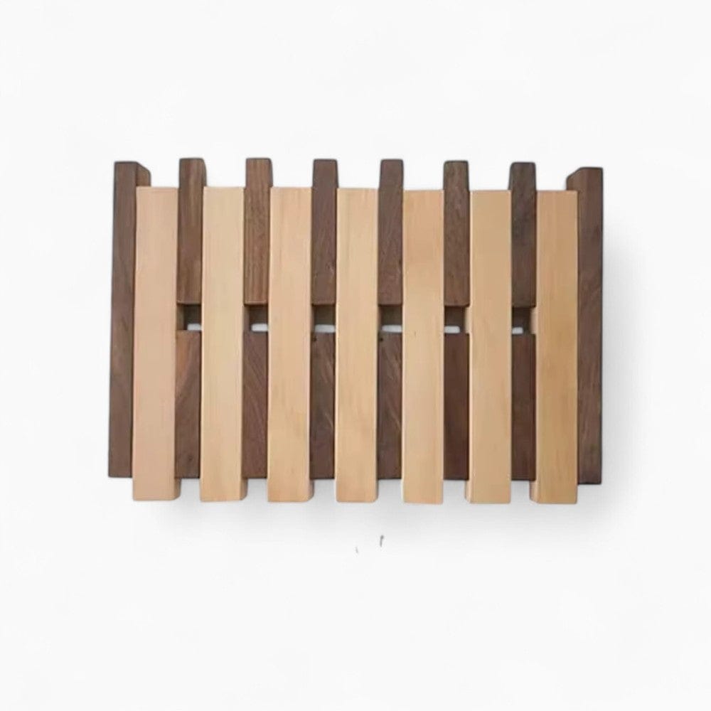 My Store Beige Porte Manteau bois Carré