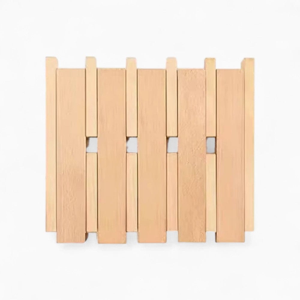 My Store Beige Porte Manteau bois - Petit Carré claire