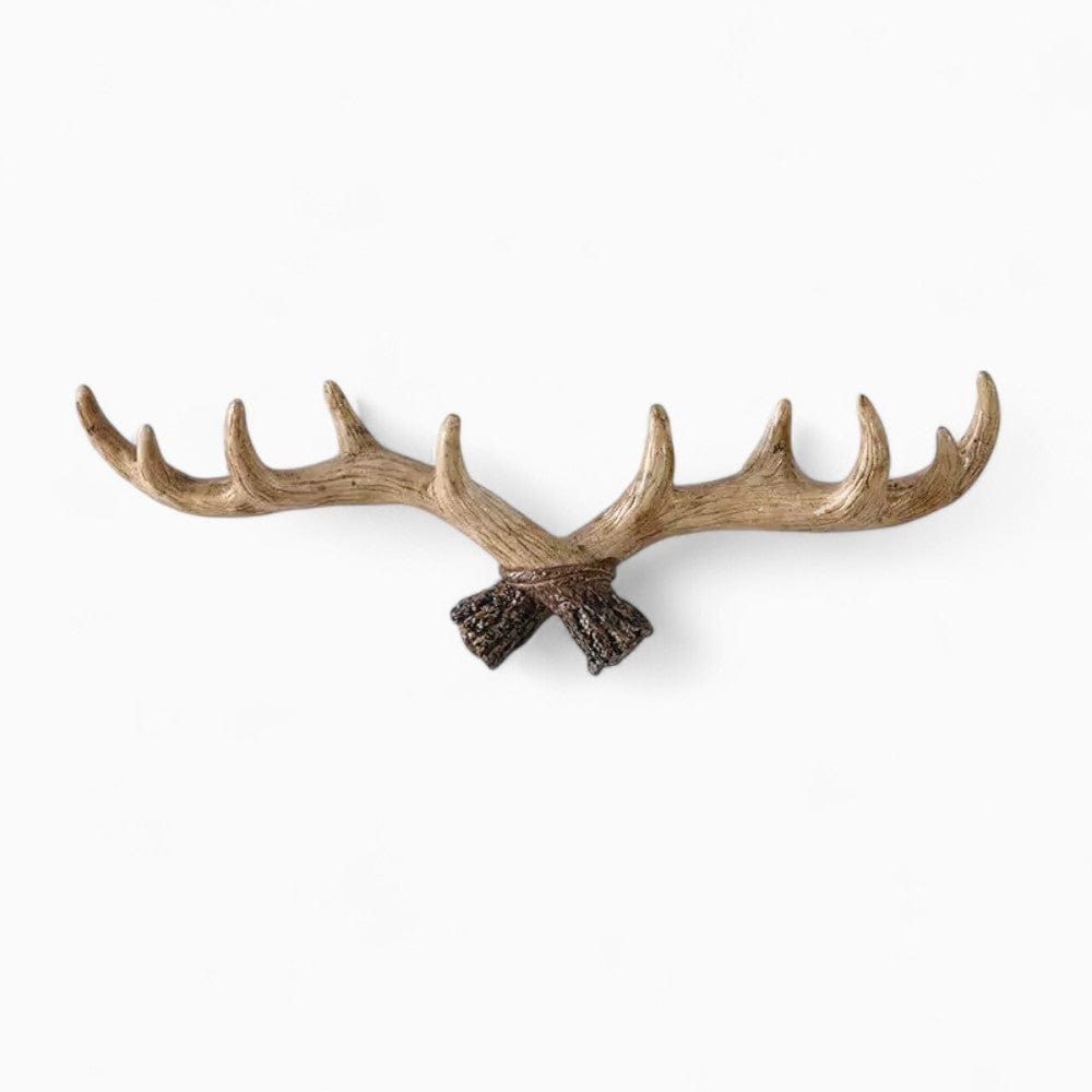 My Store Beige Porte Manteau Mural Bois de cerf