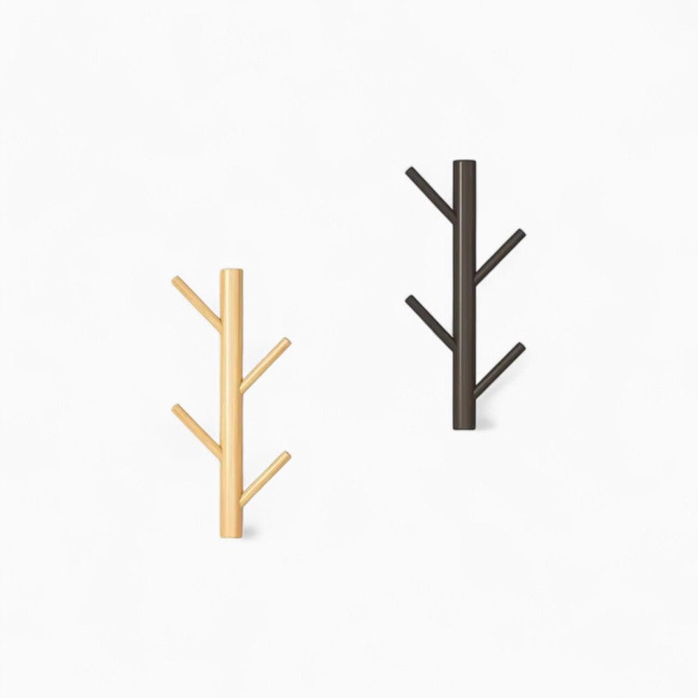 My Store Beige Porte Manteau Mural Bout de bois