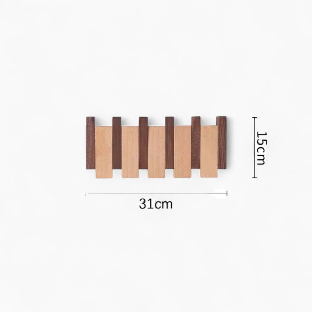 My Store Beige Porte Manteau Mural Design bois