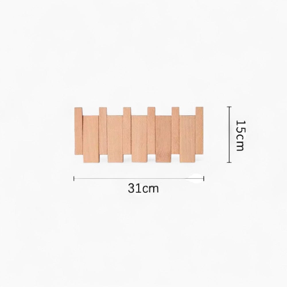 My Store Beige Porte Manteau Mural Design bois claire