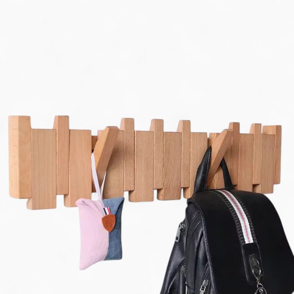 My Store Beige Porte Manteau Mural Design bois claire