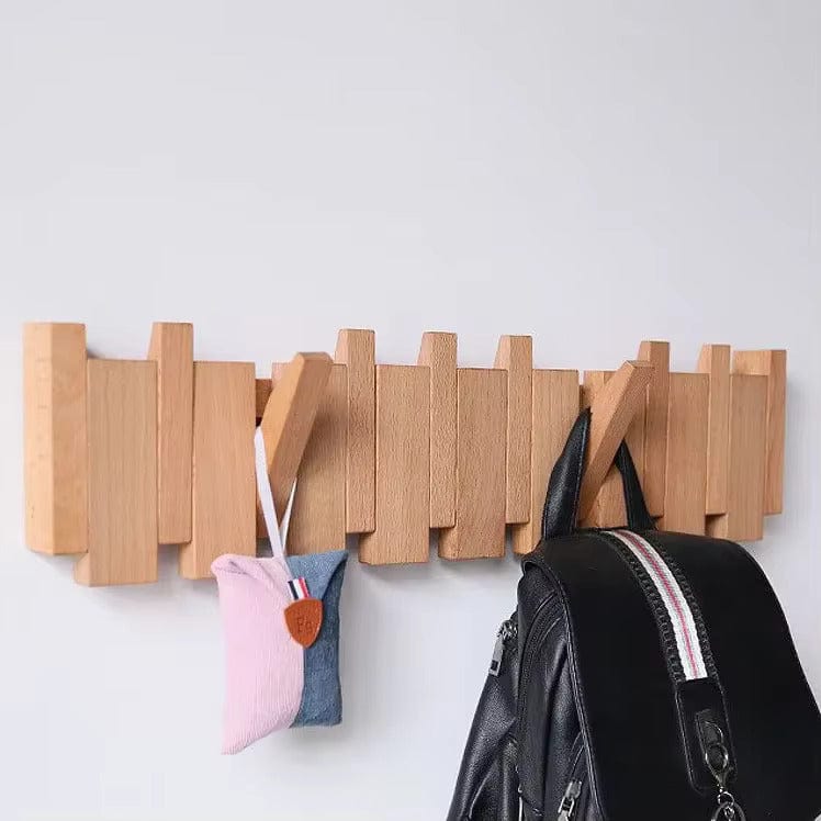 My Store Beige Porte Manteau Mural Grand Design bois claire
