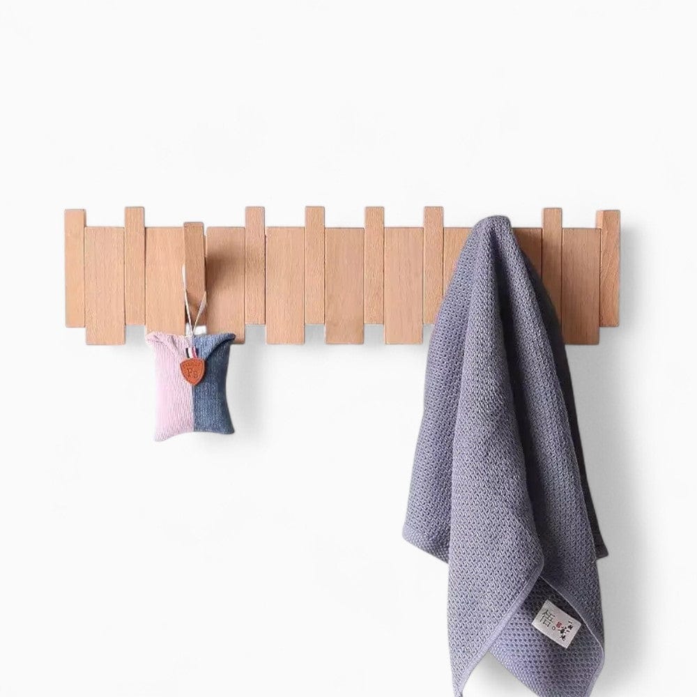 My Store Beige Porte Manteau Mural Grand Design bois claire