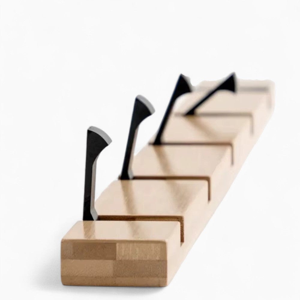 My Store Beige Porte Manteau Mural Petit Crochet Ouvrant bois