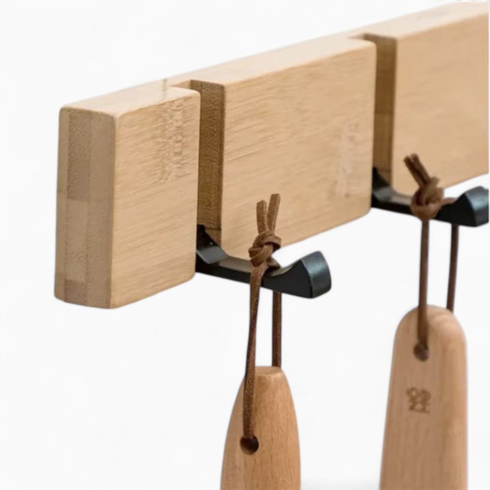 My Store Beige Porte Manteau Mural Petit Crochet Ouvrant bois