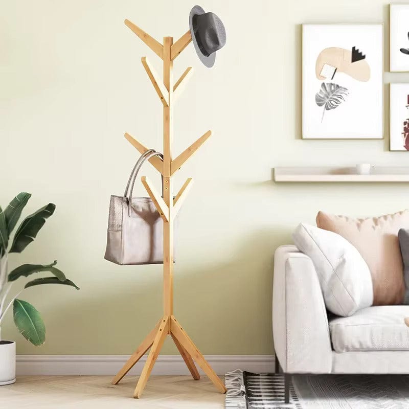 My Store Beige Porte Manteau sur Pied Design Arbre bois