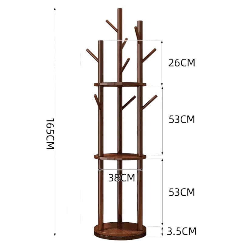 My Store Beige Porte Manteau sur Pied Entrée Grande Branche bois claire