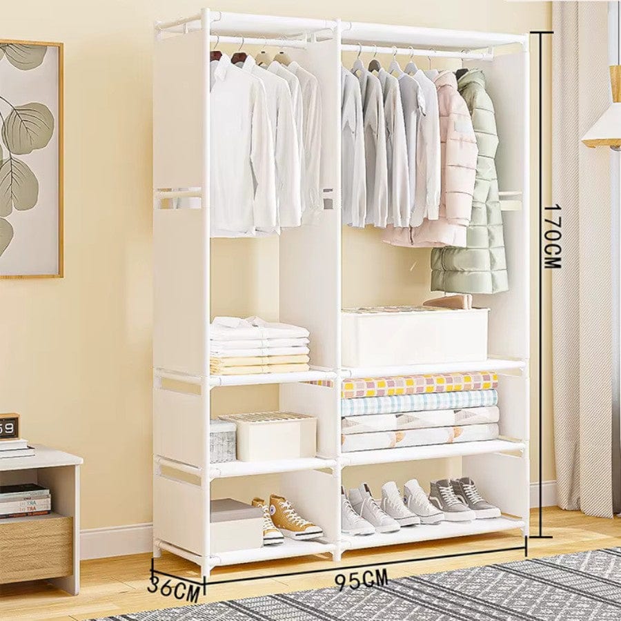 My Store Blanc Porte Manteau Meuble Chaussure Double Etagere Fermé blanc