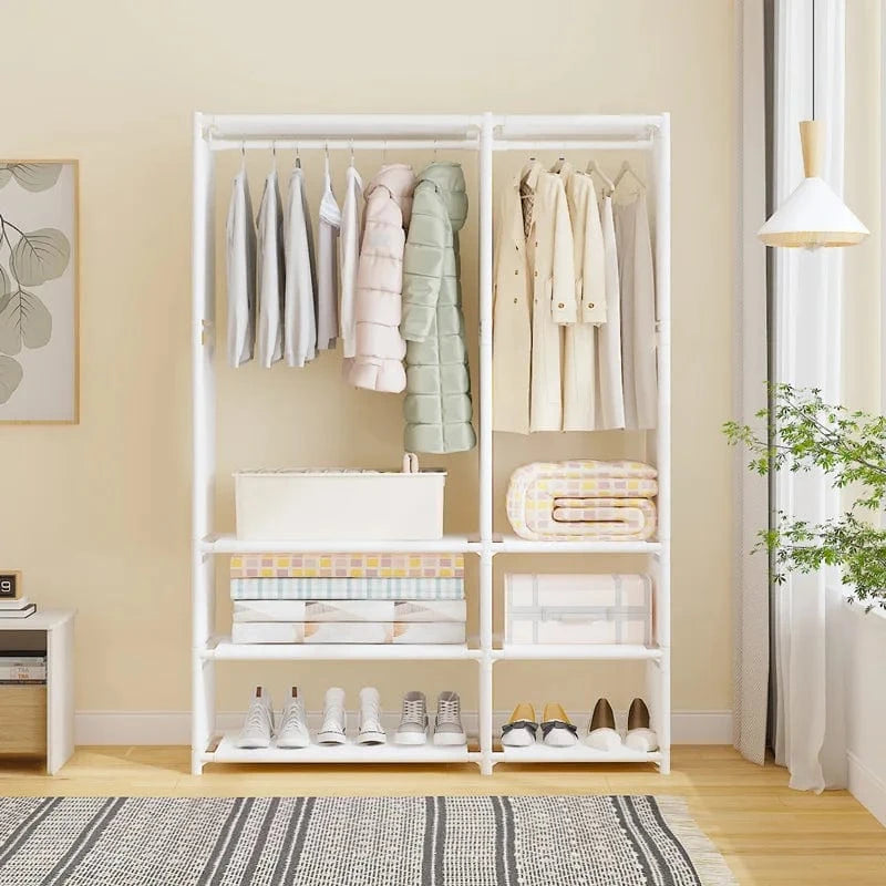My Store Blanc Porte Manteau Meuble Chaussure Double Etagere Fermé blanc