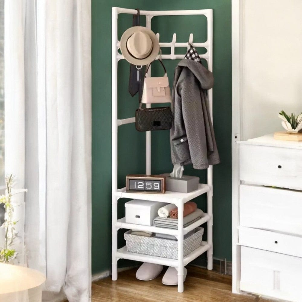 My Store Blanc Porte Manteau Meuble Chaussure Rangement blanc