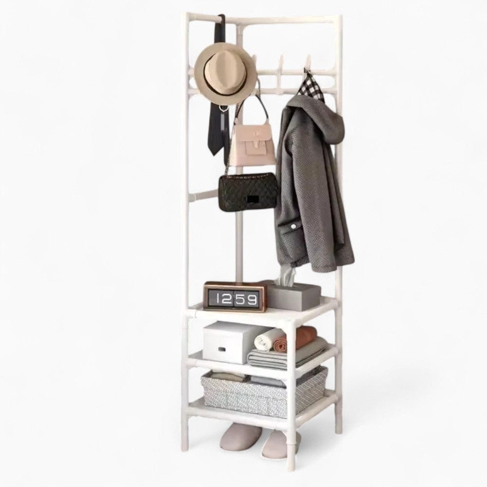 My Store Blanc Porte Manteau Meuble Chaussure Rangement blanc