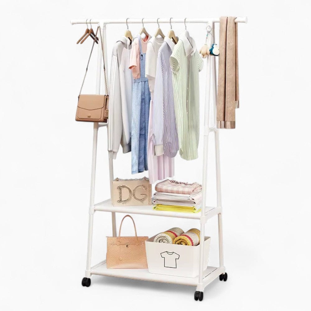 My Store Blanc Porte Manteau Meuble Chaussure Roulant blanc