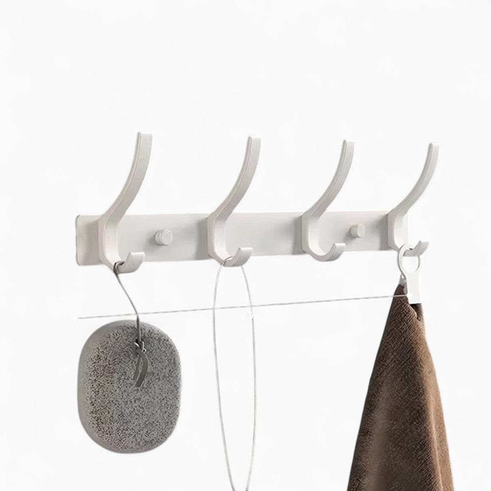 My Store Blanc Porte Manteau Mural 4 Crochets moderne blanc