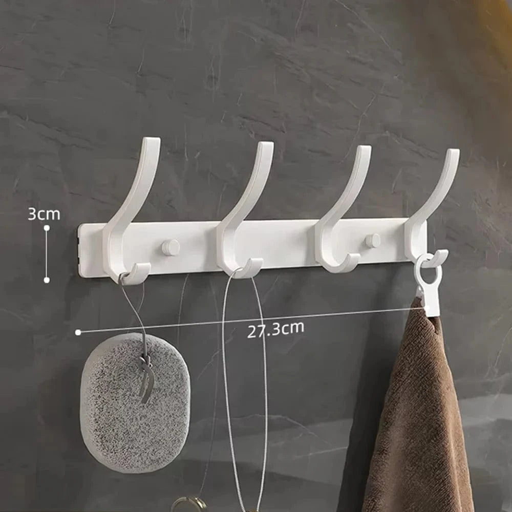 My Store Blanc Porte Manteau Mural 4 Crochets moderne blanc