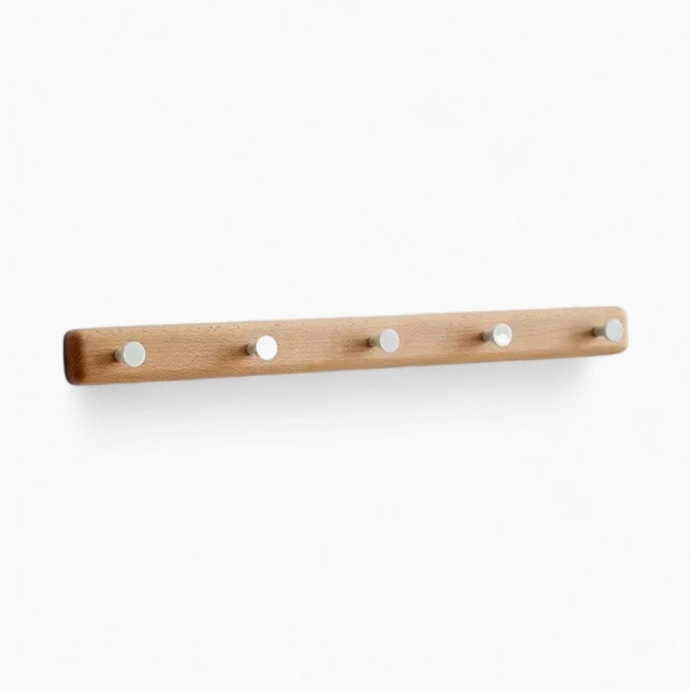 My Store Blanc Porte Manteau Mural Entrée bois Crochet blanc