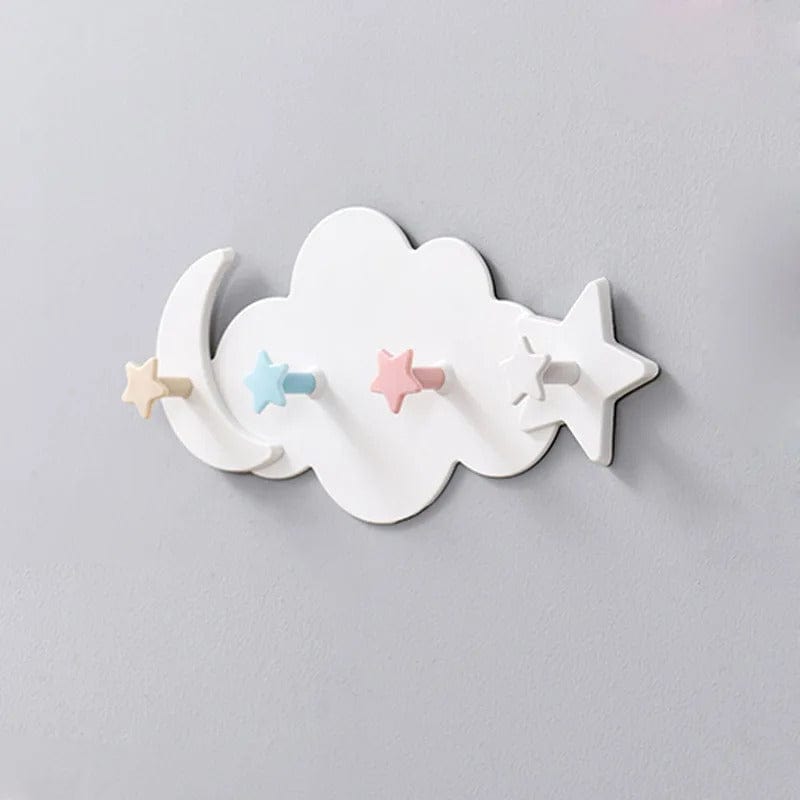 My Store Blanc Porte Manteau Mural Nuage