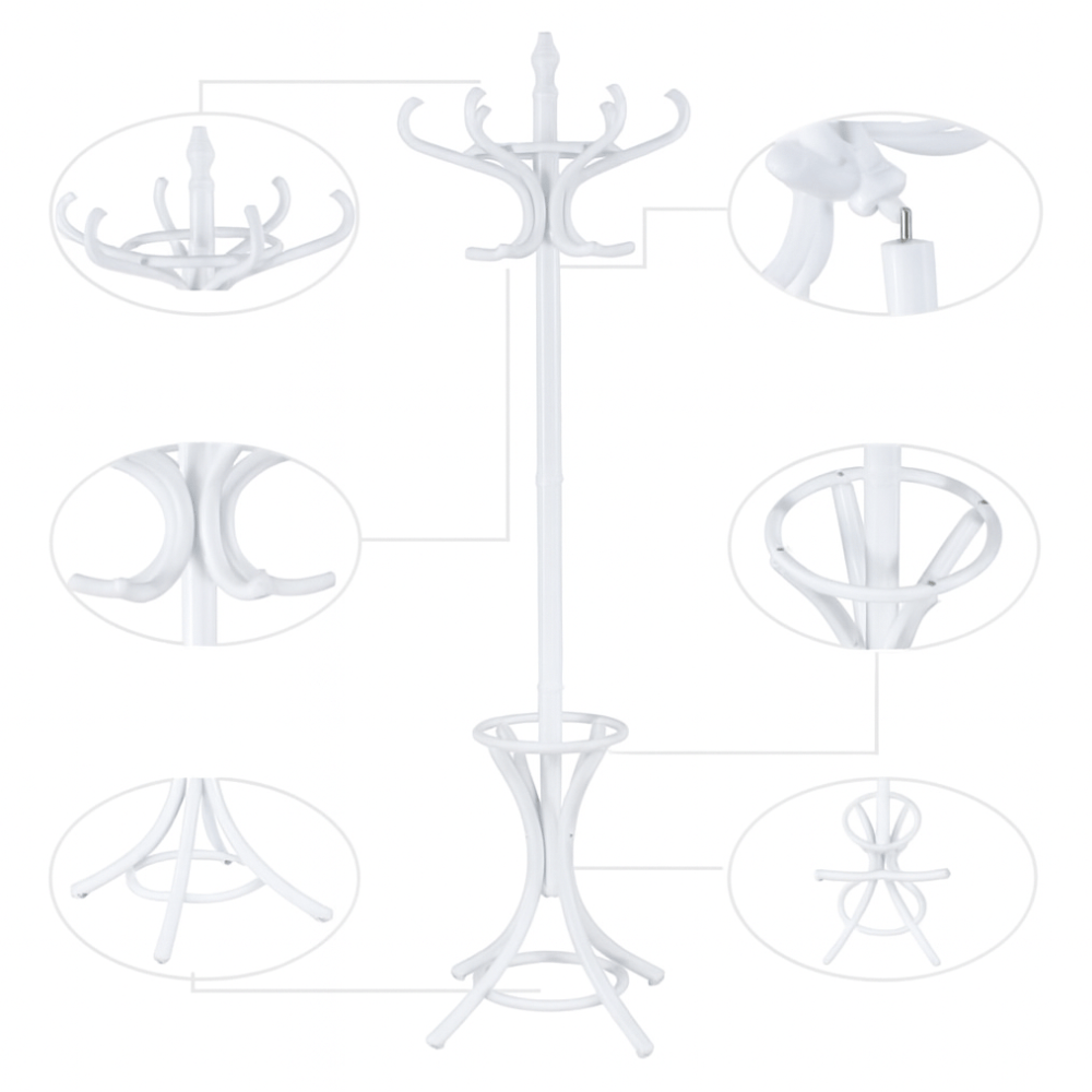 My Store Blanc Porte Manteau Perroquet Blanc