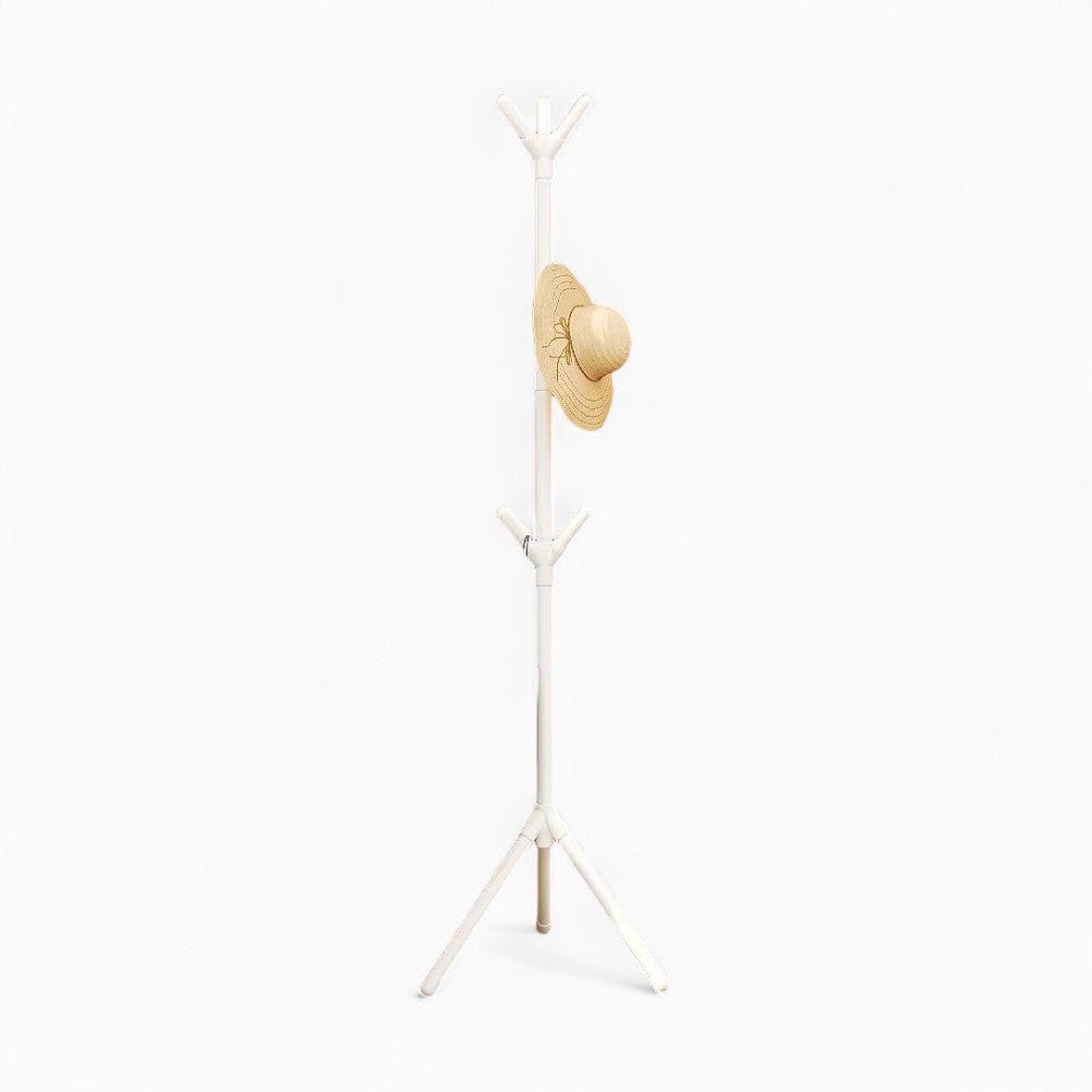 My Store Blanc Porte Manteau sur Pied 3 Crochets arrondi blanc