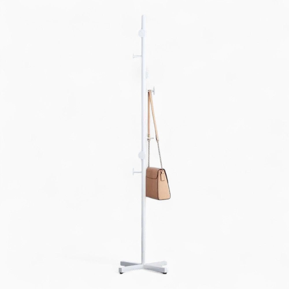 My Store Blanc Porte Manteau sur Pied Champignon Base croisée Blanc