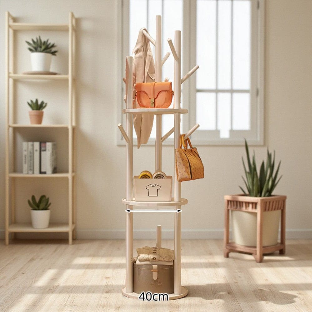 My Store Blanc Porte Manteau sur Pied Entrée Grande Branche blanc