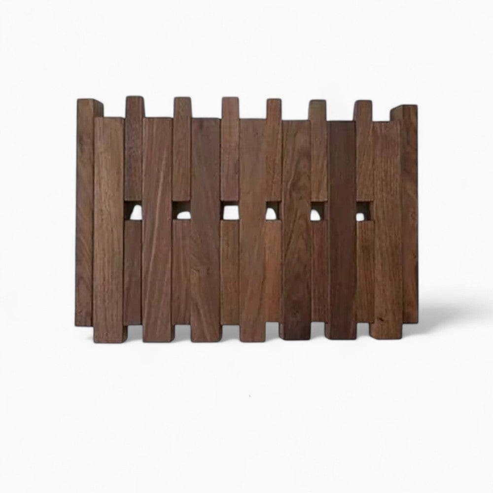 My Store Marron Porte Manteau bois Carré foncé