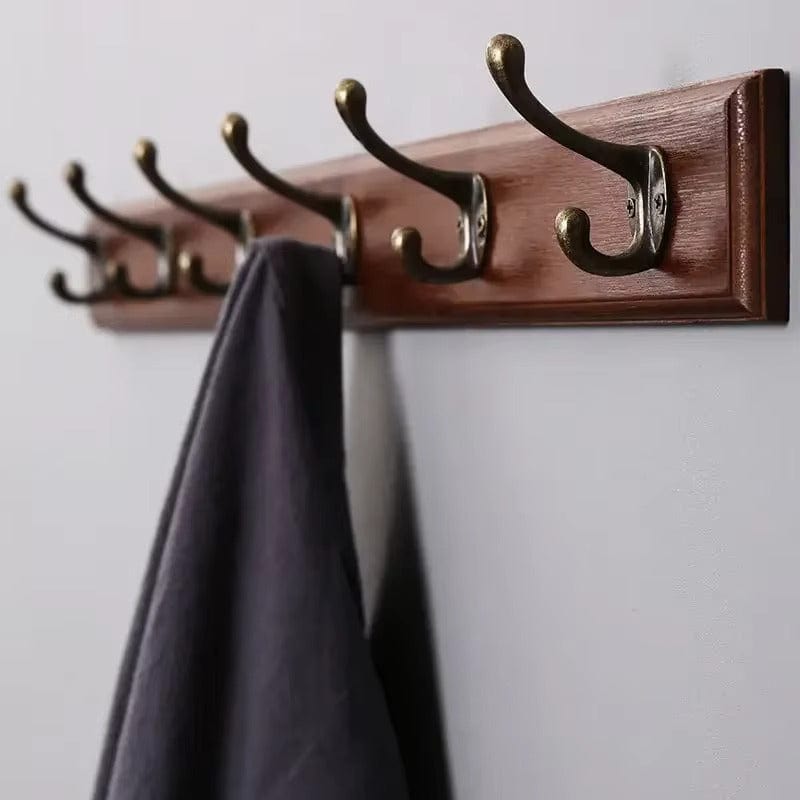 My Store Marron Porte Manteau entrée Ancien Grand Crochet bois