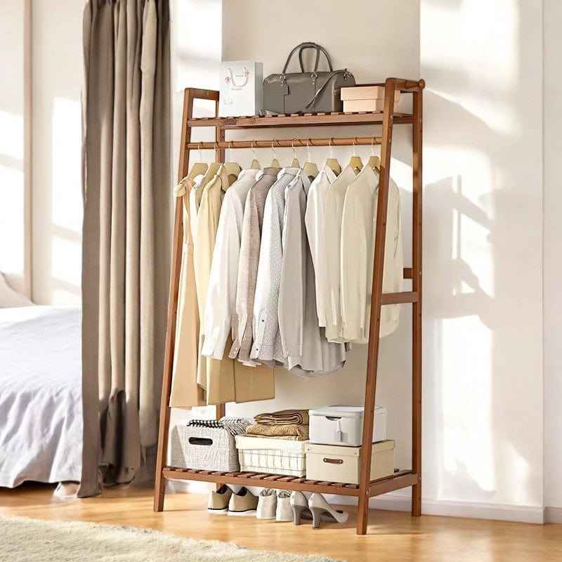 My Store Marron Porte Manteau Meuble Chaussure Dressing bois
