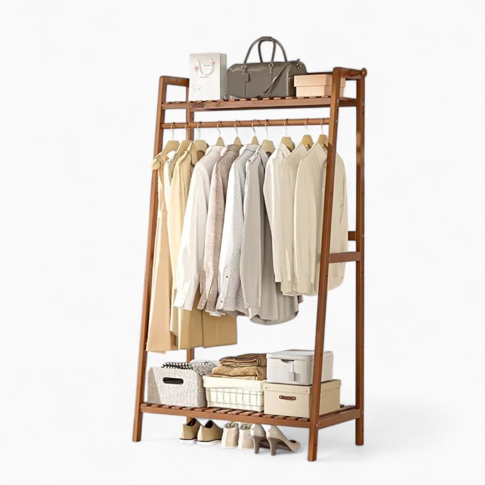 My Store Marron Porte Manteau Meuble Chaussure Dressing bois