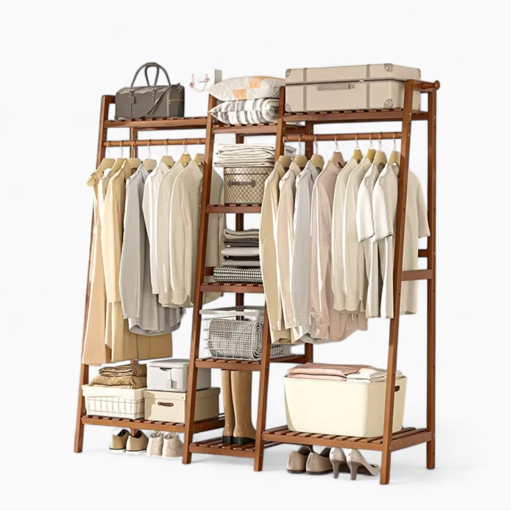 My Store Marron Porte Manteau Meuble Chaussure Grand dressing bois