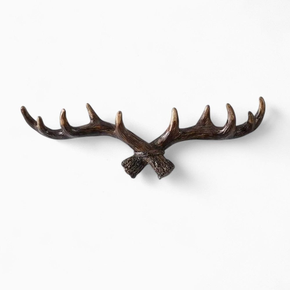 My Store Marron Porte Manteau Mural Bois de cerf foncé