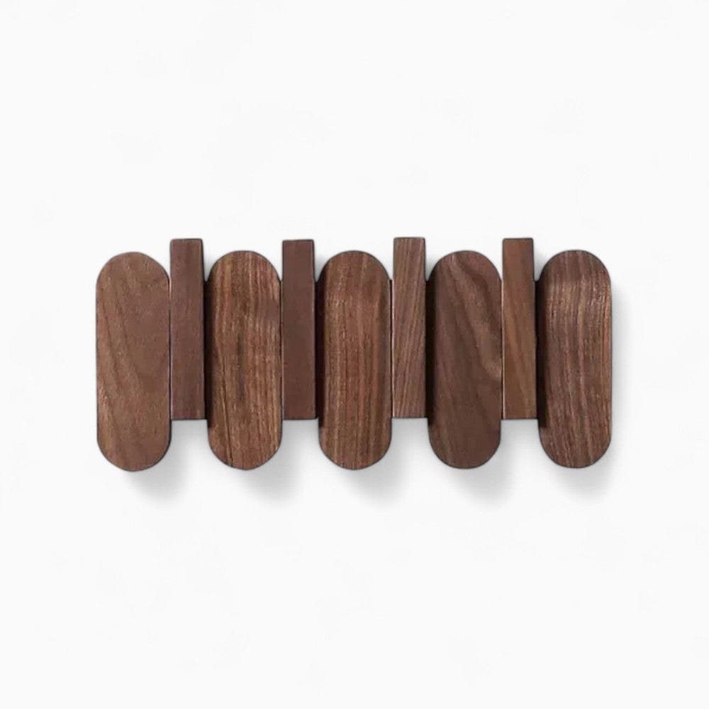 My Store Marron Porte Manteau Mural Design arrondi bois foncé