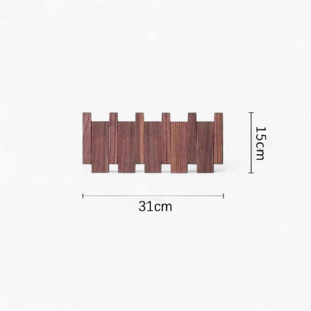 My Store Marron Porte Manteau Mural Design bois foncé