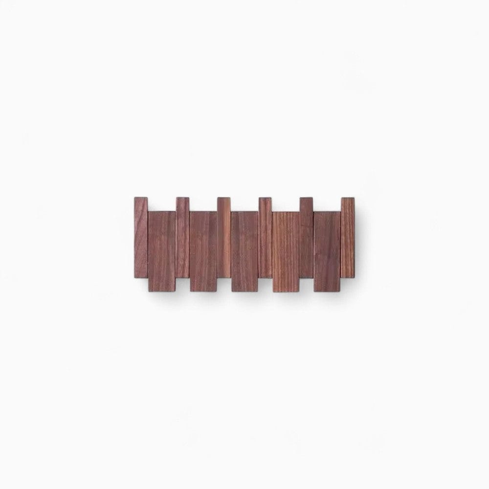 My Store Marron Porte Manteau Mural Design bois foncé