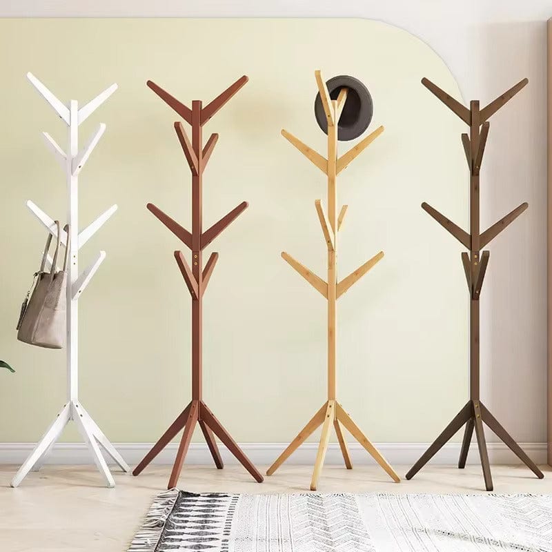 My Store Marron Porte Manteau sur Pied Design Arbre bois café