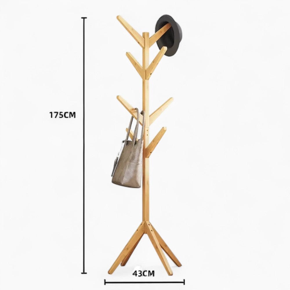 My Store Marron Porte Manteau sur Pied Design Arbre bois café