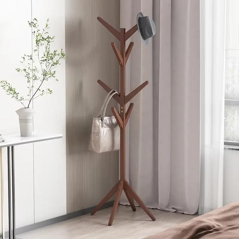 My Store Marron Porte Manteau sur Pied Design Arbre bois café